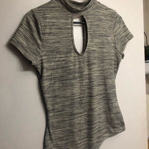 Pacsun grey bodysuit, M